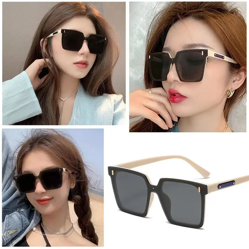 Kính Gọng Vuông Lớn Hợp Xu hướng Kính Râm Phong Cách Hàn Quốc Đẹp Trai Kính Râm Đặc Biệt Du Lịch G9J6 2
