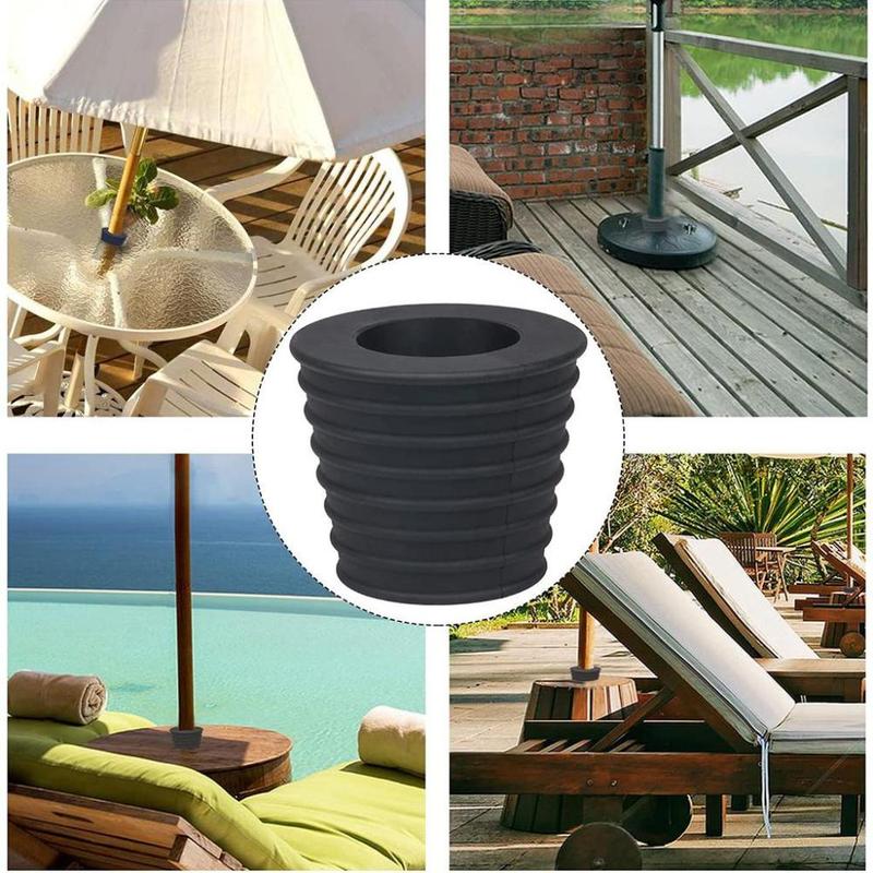 Product Introduction of Umbrella Cone Wedge, Parasol Base Stand, Patio Table Hole Rings Plug for Patio Table Hole Opening or Base Stand (Black) 0