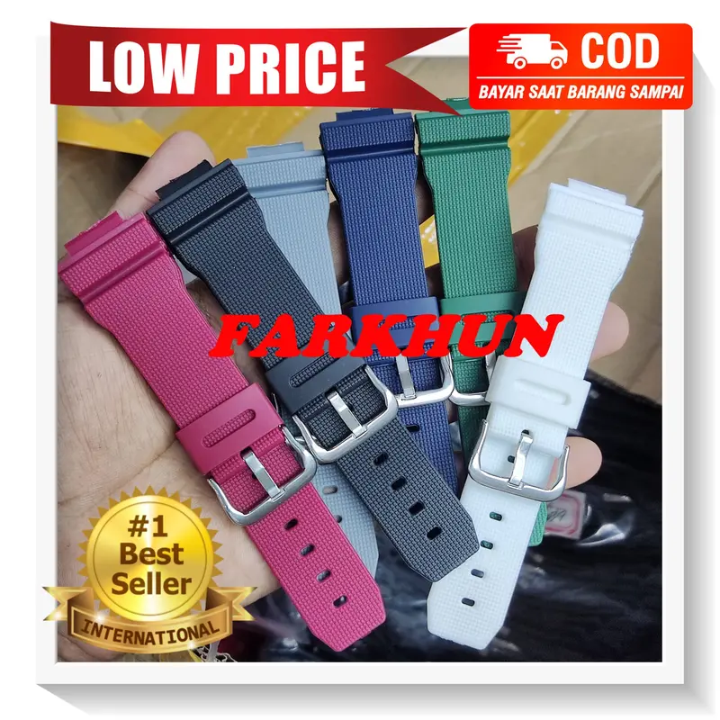 TERBAIK STRAP RUBBER GM 2100 GM2100 BAND TALI JAM TANGAN KALEP GM-2100 GSHOCK WATCH KARET HITAM HIJAU ABU NAVY MERAH PUTIH BEST SELLER BLACK GREEN GREY RED WHITE 0