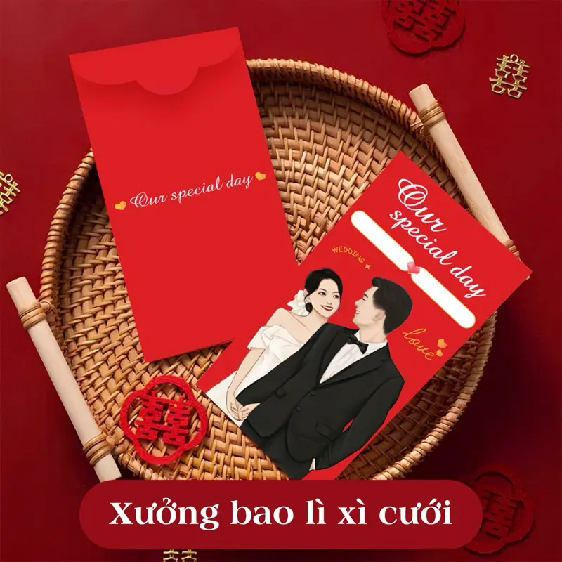 Bao lì xì Cưới, lì xì ăn hỏi, blx Gieo duyên, Lì Xì Hỷ Bao lì xì đám cưới đám hỏi, lì xì mâm quả 0