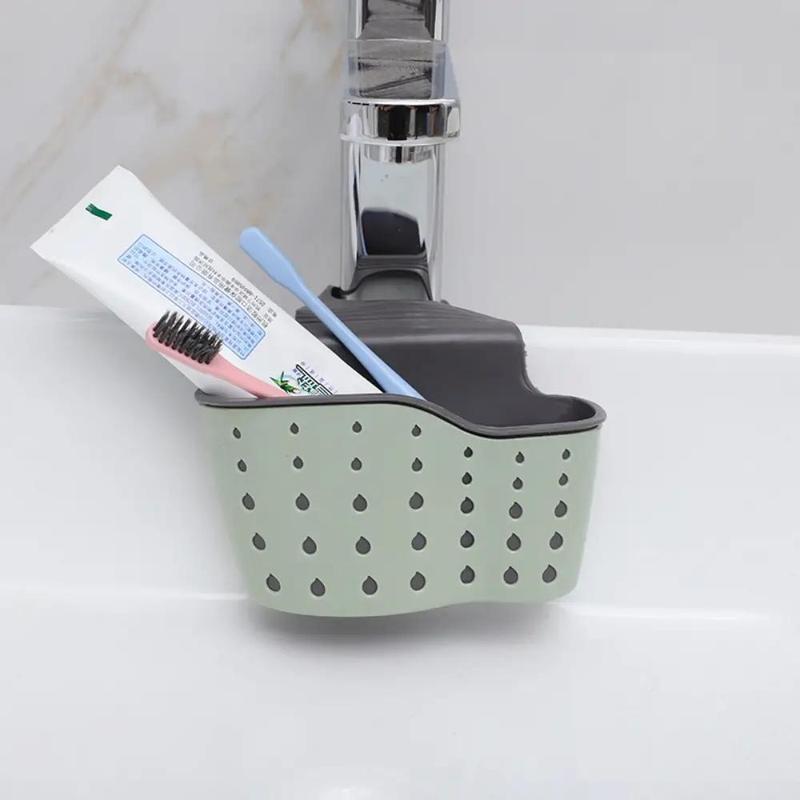 Multifunctional Sink Hanging Drain Storage Basket, Faucet Sponge Holder, Kitchen Storage Basket 8