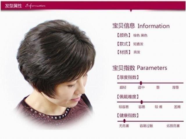 Product Introduction of Wig for Women, Wig for Middle-aged and Elderly Women Wave Wave Head Short Hair Short Straight Hair Bobo Head Wig Korean Style Wig Short Hair Wig 6