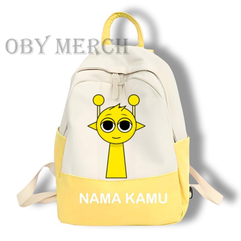 Tas Anak Sprunki Incredibox Karakter Custom Nama - Ransel Sekolah Anak SD SMP, Kuat dan Tahan Air 3