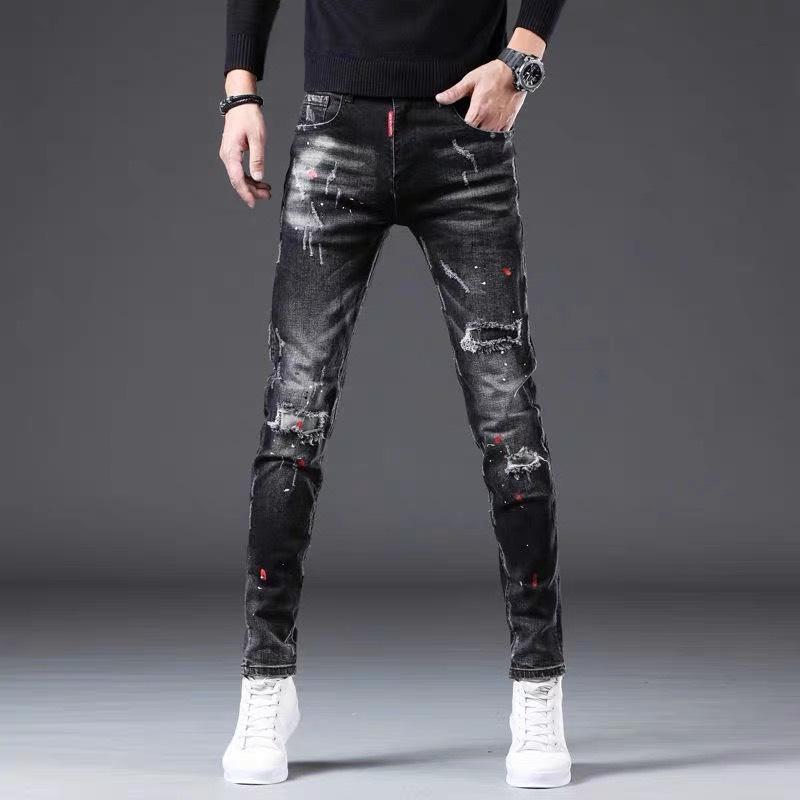 Quần jean nam dài đen rách vải sơn cao cấp -Chất denim co giãn Ôm gọn chân- Ms 97 Menswear Pants