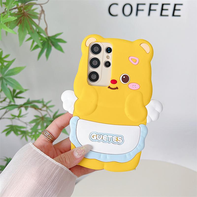 Product Introduction of Cartoon Casing For Samsung Galaxy A55 A35 A25 A15 A24 A23 4G A54 A34 A73 A53 A33 A13 A14 A22 A32 5G Phone Case Soft TPU 3D Cute Melody Wing Bear Anti-falling Silicone Protective Cover 12