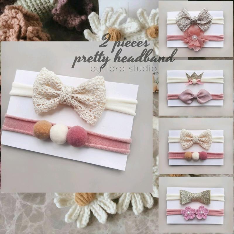 Nylon Headband Bayi | Satu Set Isi 2 Bando | Bando Bayi Aksesoris Anak 0