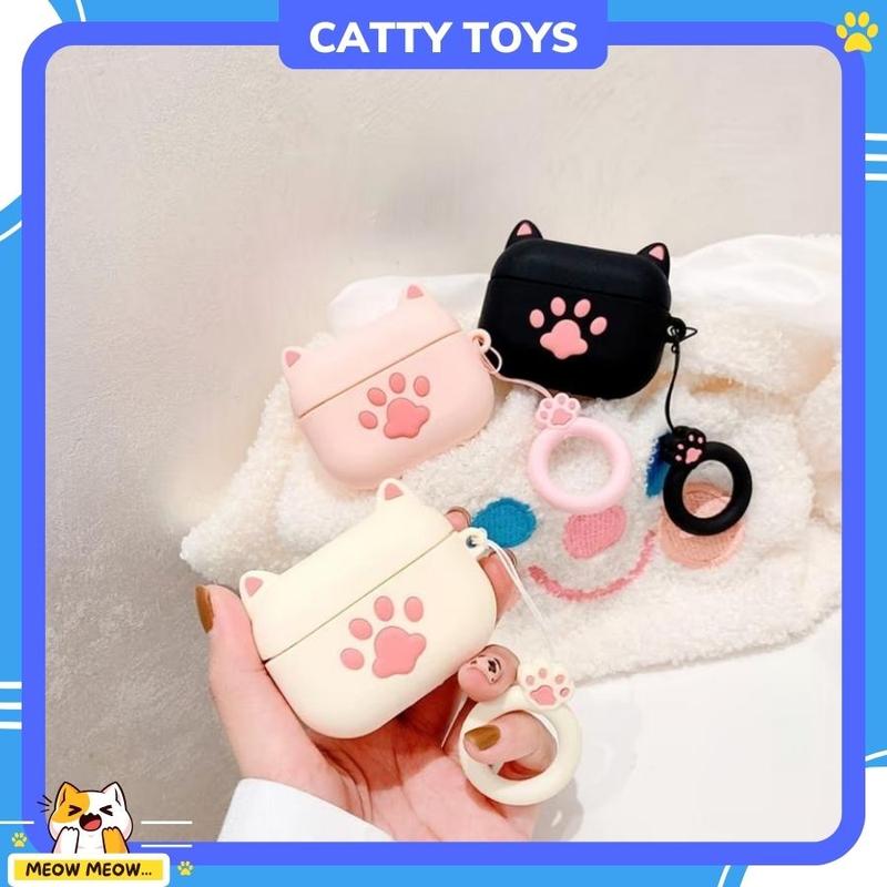Vỏ đựng ốp case airpods bảo vệ tai nghe không dây bluetooth mẫu Tai Mèo airpod 1 2 3 Pro và Pro 2 - Catty case