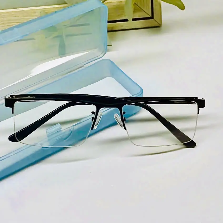 Gọng kính viễn lão, gọng xi nửa viền mắt chống ánh sáng xanh thời trang loại tốt .