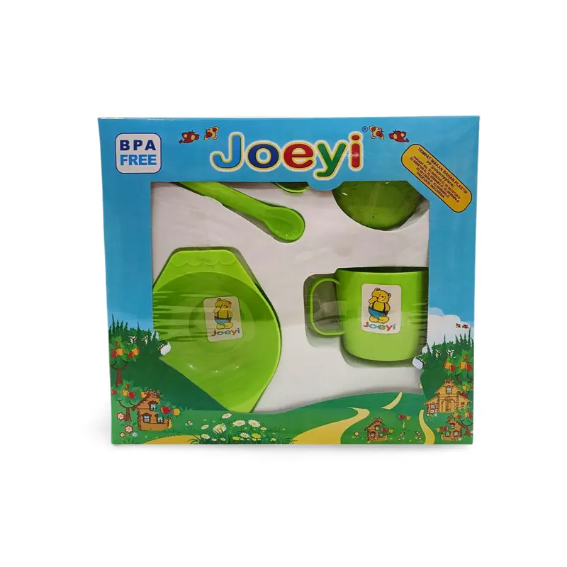 Joeyi Feeding Set Baby Besar Kecil Alat Set Tempat Peralatan Makan Bayi Balita Cewek Cowok Sendok 6