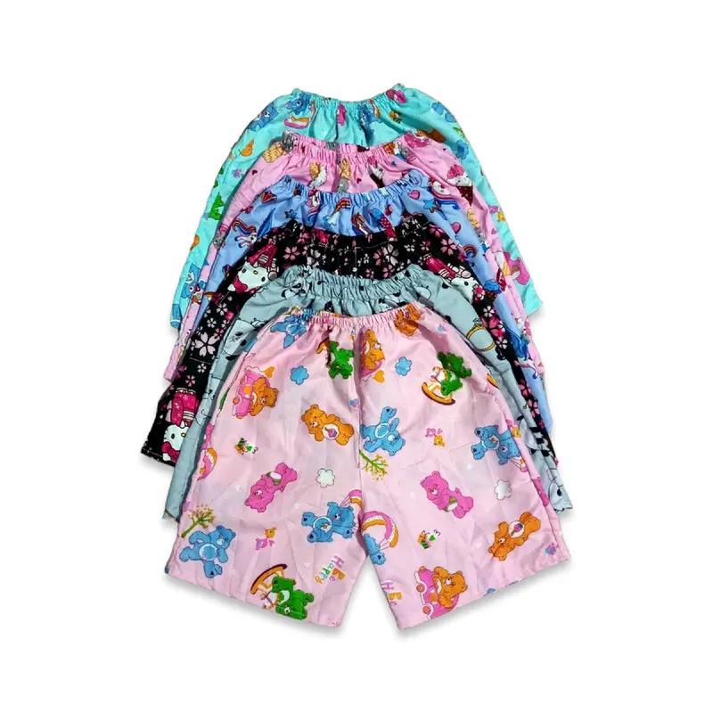 PAKET 6 PCS CELANA PENDEK ANAK PEREMPUAN Celana Santai Motif Fashion 3