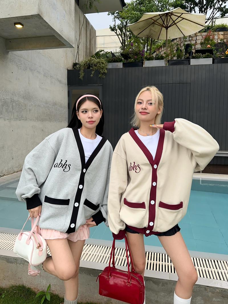 Product Introduction of AB HOUSE - Áo Cardigan Bestie form rộng thời trang nam nữ 4