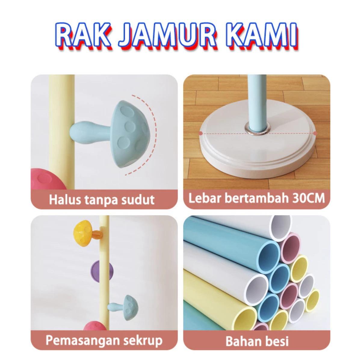 Rak Baju Minimalis Putih 166cm - Desain Kompak & Hemat Ruang, Kualitas Kuat & Longgar untuk Seluruh Kebutuhan Penyimpanan Pakaian