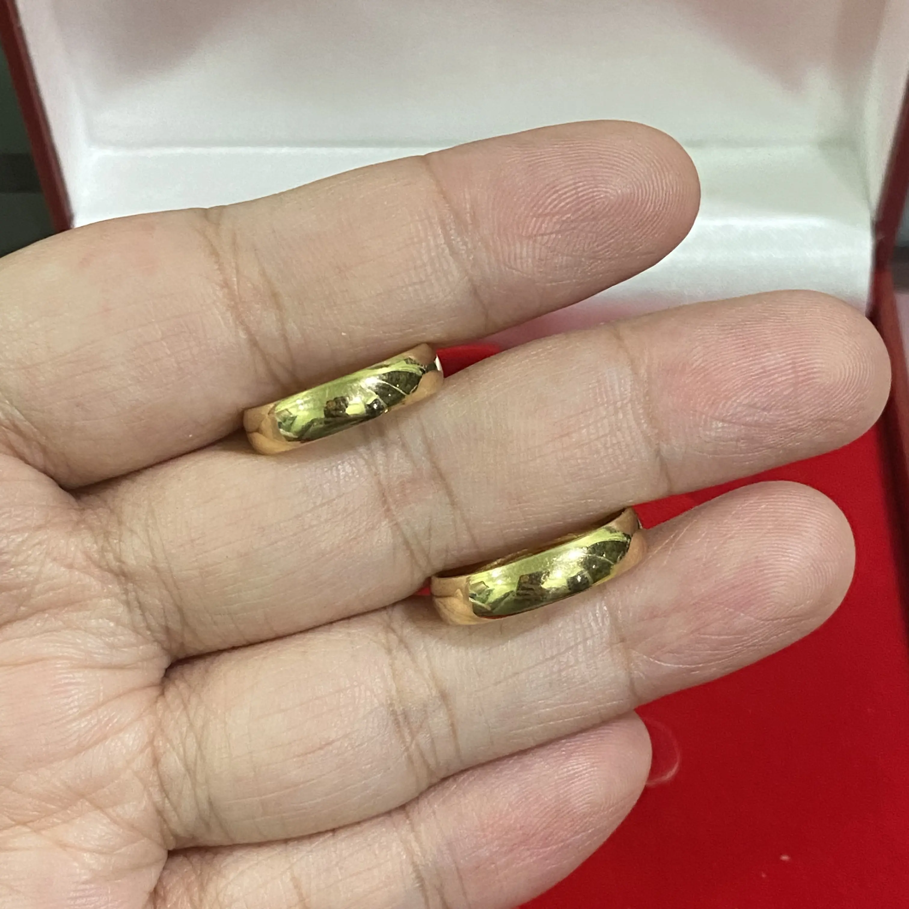 18K PLAIN COUPLE RING MALAPAD (SOLD PER PIECE)