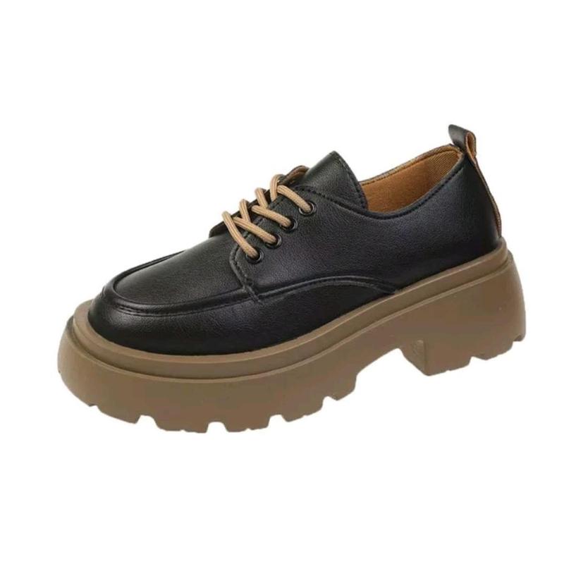 Giày Oxford bốt đốc nữ Ulzzang đế nâu 5cm trẻ trung năng động Shoes CHEMSTORE 8