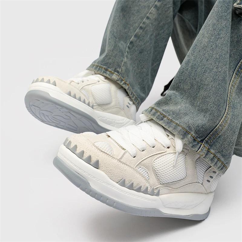 2024 New Customize Dinosaur Design Men Flat Skateboarding Shoes Leather Women Fashion Street Walking Sports Sneakers Casual Trainers_voghion.com