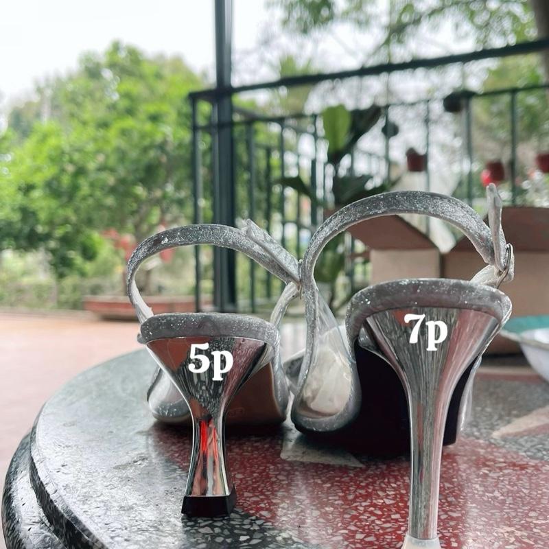 Giày Cao Gót Nữ Sang Trọng Cao Cấp mix meka sườn phối Nơ xoàn Đẹp form chuẩn gót 5p 7p 9p Shoes Đẹp [ TC 22 ] Gót 5cm và 7cm 6