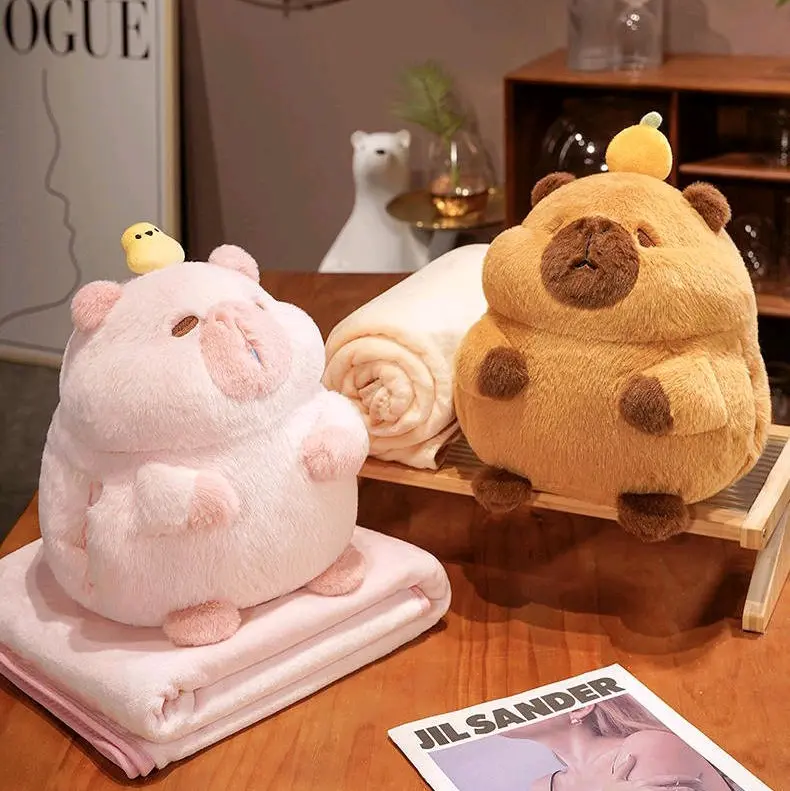 Chăn Gối Hoạt Hình Capybara 3in1 1