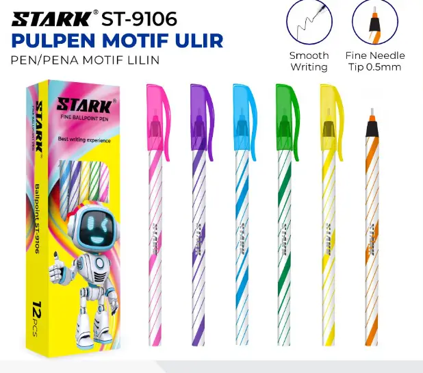 (12pc) PEN ULIR LILIN STARK / PULPEN HITAM MURAH 2