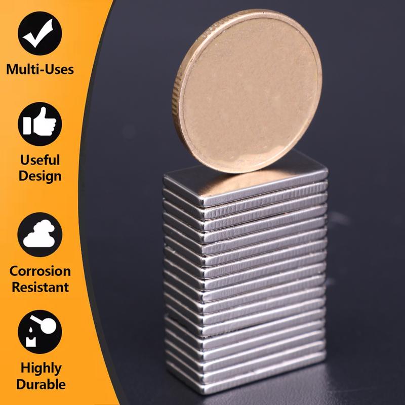 Product Introduction of 5/10 Pcs Punch-free Magnetic Hooks Rectangular Strong Magnetic Refrigerator Magnet Household Photo Fixing Tool Home Storage Supplies 15