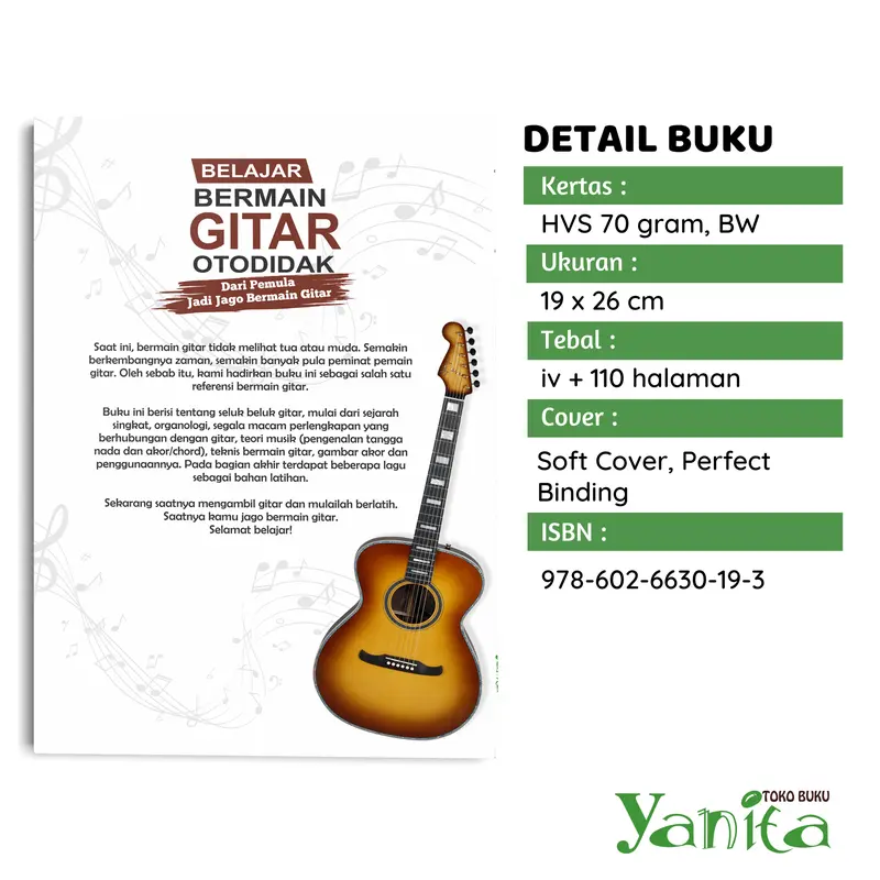 Buku Musik Belajar Bermain Gitar Otodidak 2