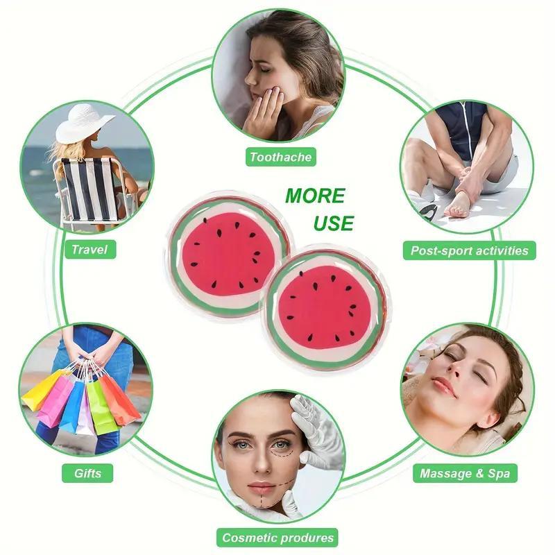 Reusable Gel Eye Patch, 2 Pairs Fruit Design Eye Mask, Eye Care Tool for Eye Relaxation, Eye Care Supplies for Home, Travel, Work 3
