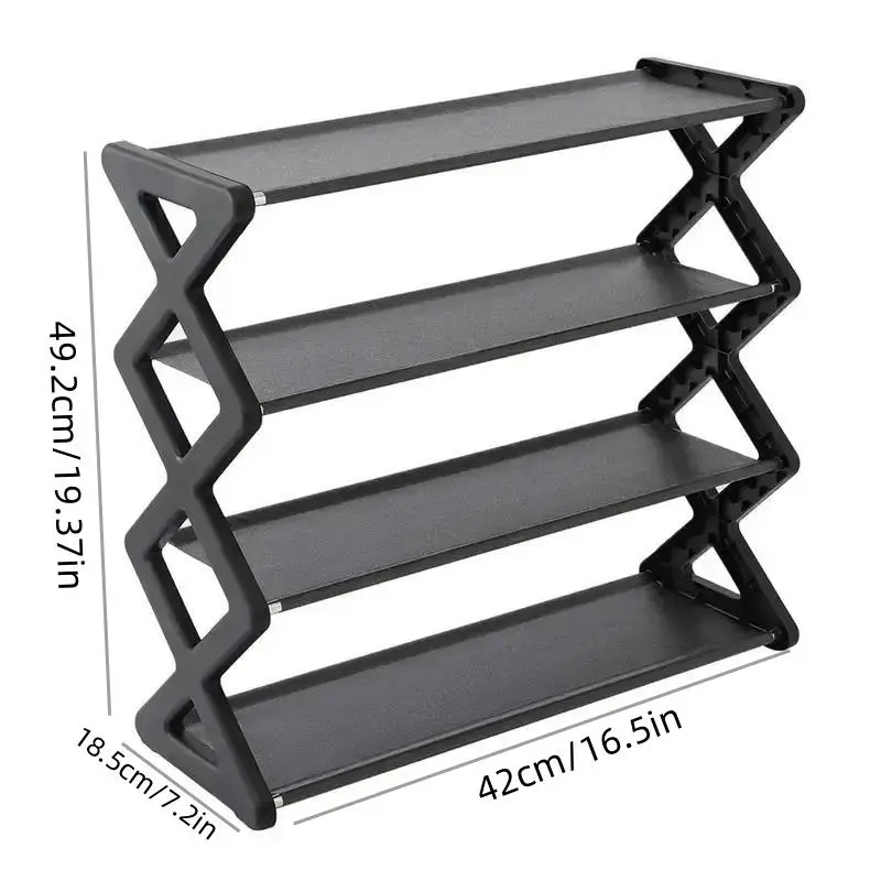 Space Saving 4 Layer Shoe Rack, 1 Count Multifunctional Adjustable Shoe Storage Rack, Living Room Plant & Book Storage Holder, Home Organizer, Bedroom Accessories, Organization 1