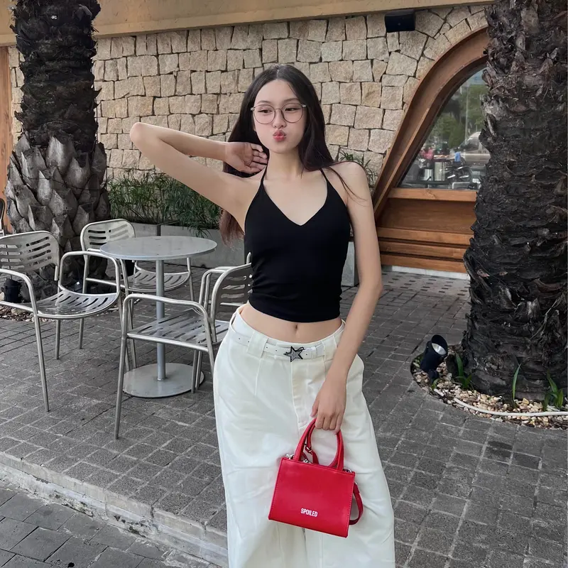 [CÓ MÚT] Áo yếm hở lưng ôm body thiết kế nữ tính - Áo yếm KARA Top JUICY CLUB 2