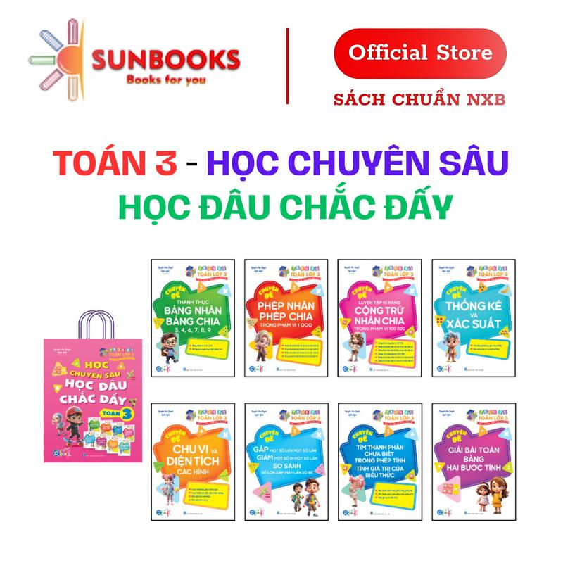 Bộ sách Toán Học Chuyên Sâu Học Đâu Chắc Đấy Lớp 3 - Cả Năm (8 Cuốn) - Túi Trọn - NXB Hà Nội