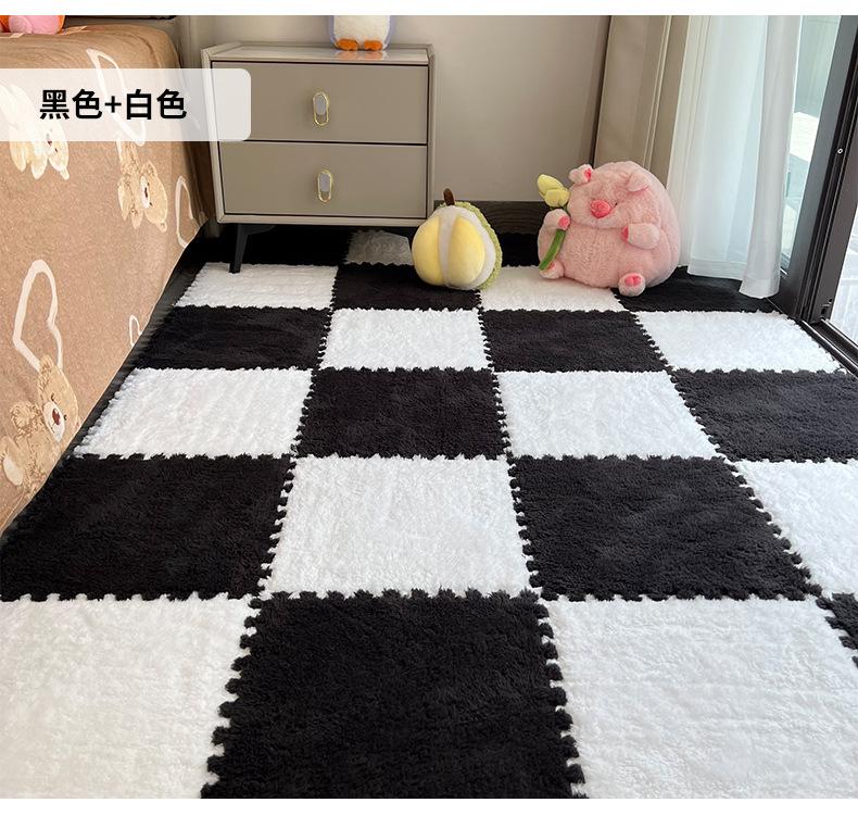 Product Introduction of Ten piece set，Bedroom Carpet, Room Plush Bedside Blanket, Household Living Room Foam Floor Mat Stitching Blanket 19