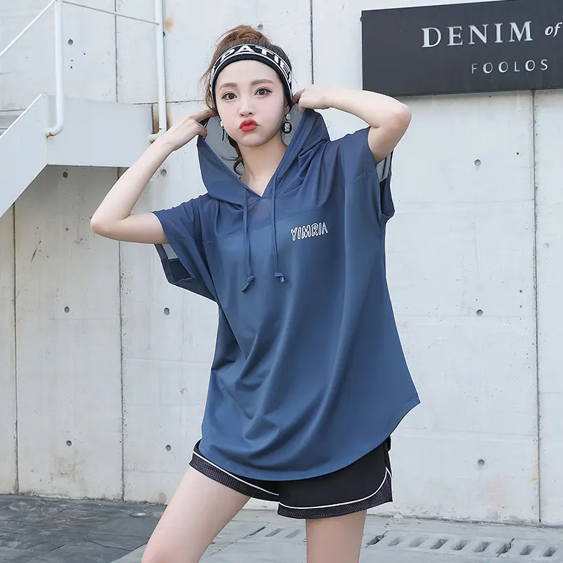 Áo Thun Ngắn Tay Thể Thao, Áo Cánh Dáng Rộng Mùa Hè Cho Nữ, Cỡ Lớn (mm Béo), Bộ Đồ Tập Thể Dục, Thích Hợp Chạy Bộ, Nhanh Khô, Áo Tập Yoga
