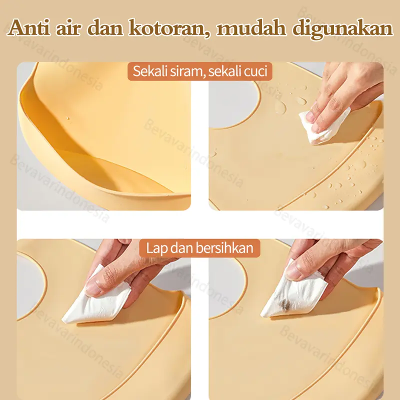 Bevavar Celemek Makan Bayi Lucu Baby Bib Slabber Silikon Anti Air 6