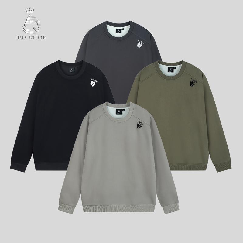 (DEAL MỞ BÁN) Áo sweater LUDESHI (FORM RỘNG) vải nỉ cotton cổ tròn ấm áp, lịch sự, cá tính UNISEX - UMA Menswear Tay Dài Hoodie Dài Tay Có Túi