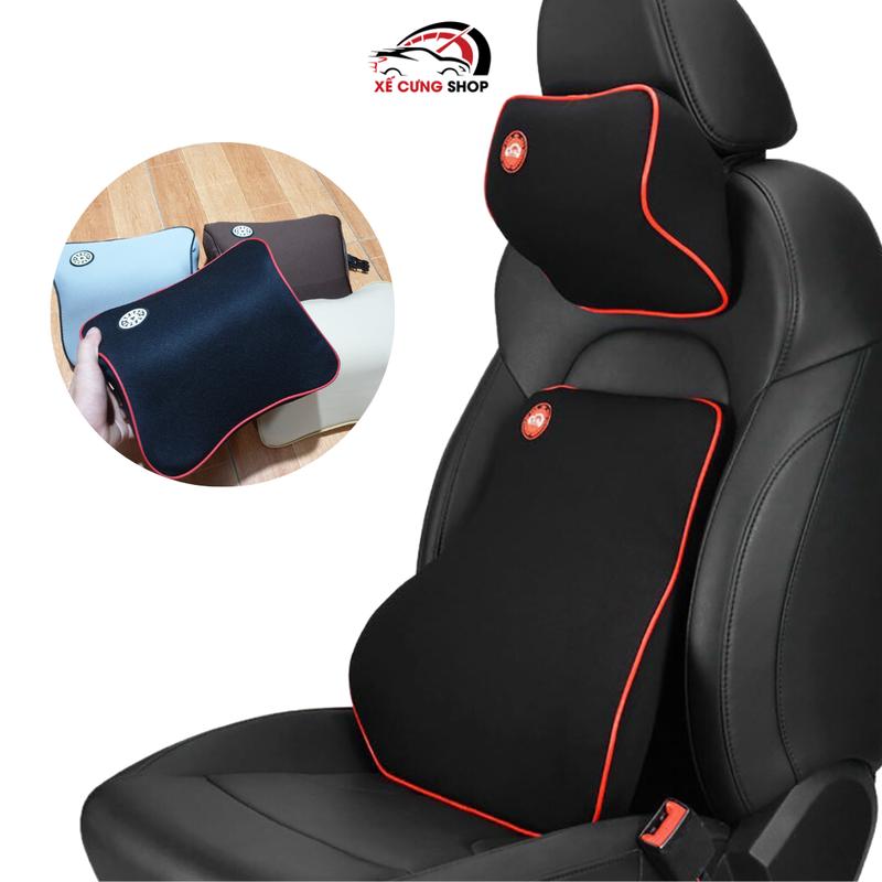 Bộ gối ghế tựa lưng và đầu xe hơi,ô tô chất liệu cao su non cao cấp
