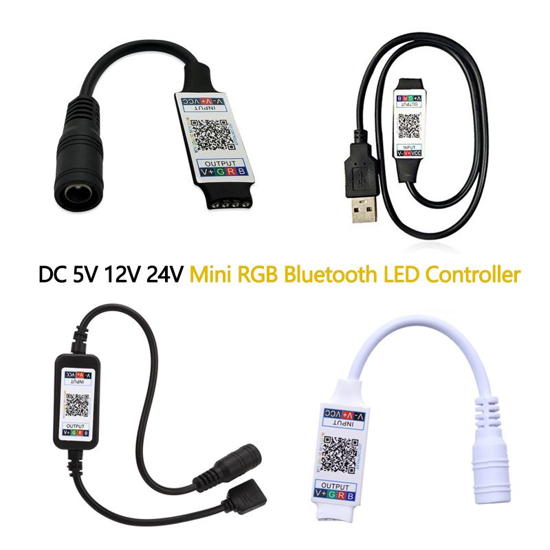 Bộ Điều Khiển LED Bộ Điều Chỉnh Độ Sáng Bluetooth RGB Mini, DC 5V 12V 24V,…