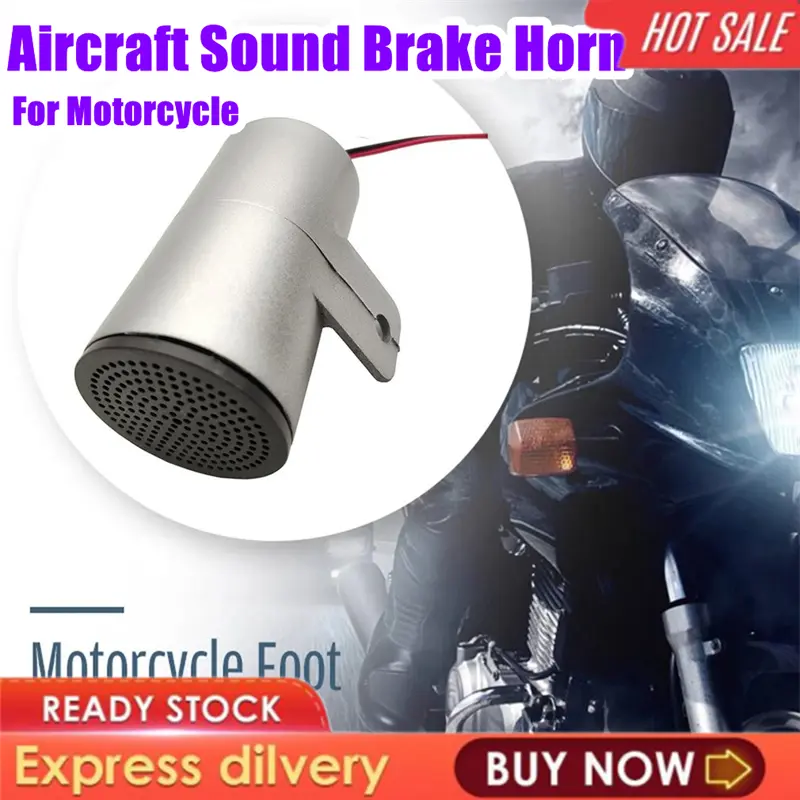 12v 5w Aircraft Sound Brake Horn Air Back Horn Electric Up Vehicle Motorcycle For Alarm Speaker , Trending Air Brake Horn POSH for Motorcyles Cars (Airplane Sound)