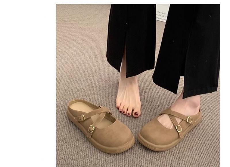 Product Introduction of Half Slippers Women Summer Outdoor Comfortable Flat Shoes College Style Mules Sandals 14