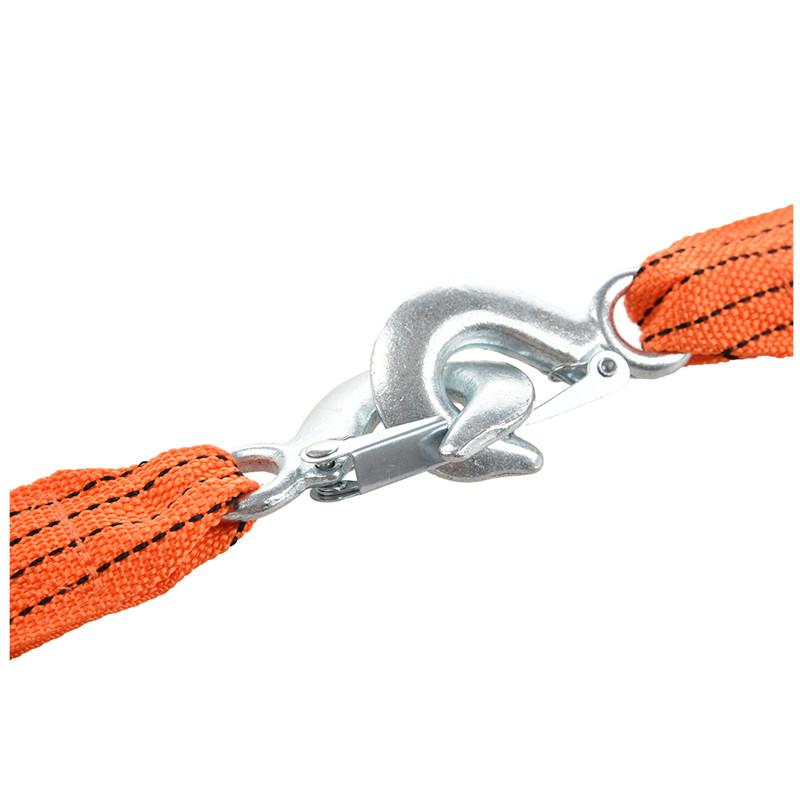 Product Introduction of 4 meters Tow Strap with Hooks Car Vehicle Recovery Rope Trailer Rope 3 tons Capacity Heavy Duty Tow Rope 9