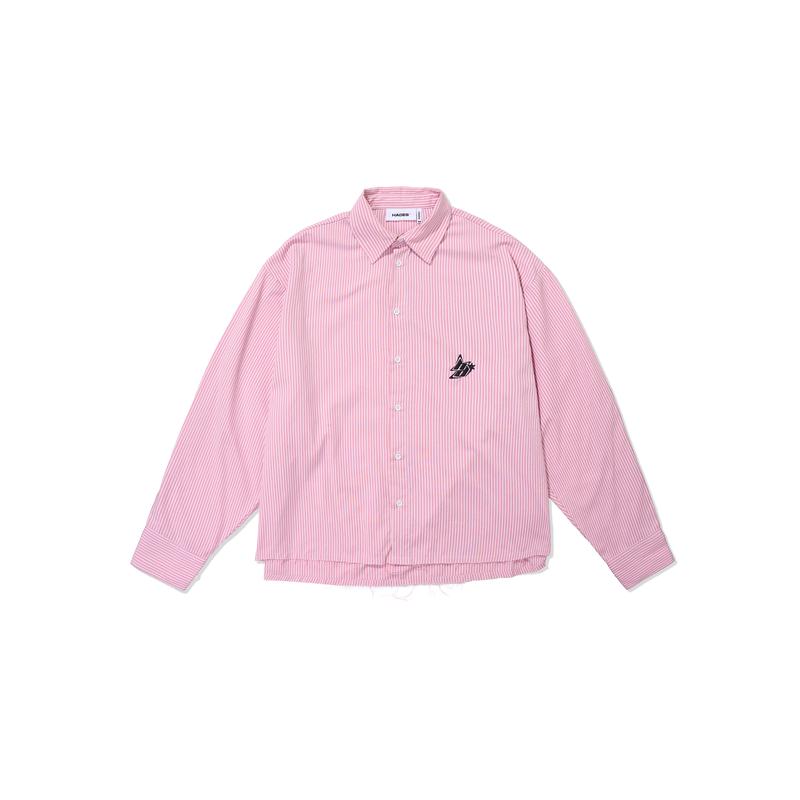 HADES Striped Pink Shirt - HADES Brand chính hãng áo sơ mi dài tay cotton unisex