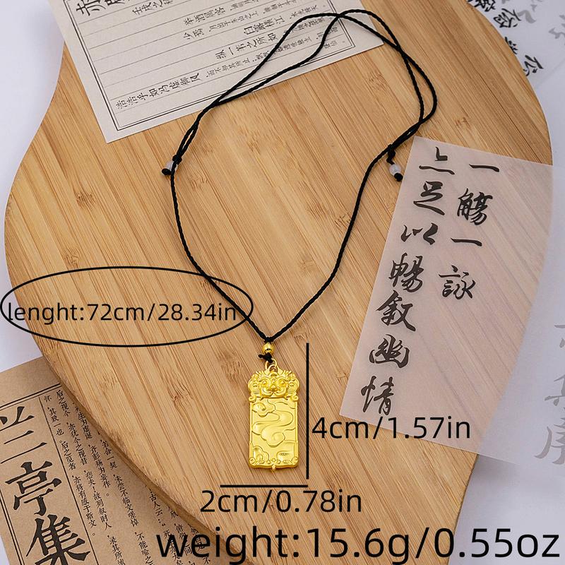 Product Introduction of Luxurious Chinese Style New Chinese Wedding Gold Fu Character Gourd Pendant Ethnic Style Premium Buddha Head Little Fat Fu Pendant Necklace 9