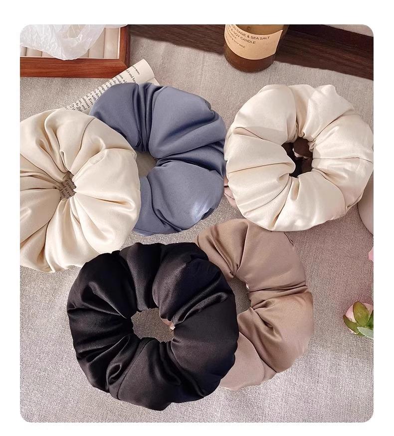 Product Introduction of Silk Soft Pillow Scrunchie for Women, Sleep Hair Accessory, Hair Tie, High-Grade Loose Hair Band, Hair Care Hair Rope 1