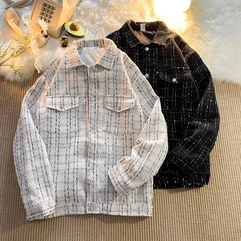 Áo dạ tweed, dài tay cúc bấm hót 2023