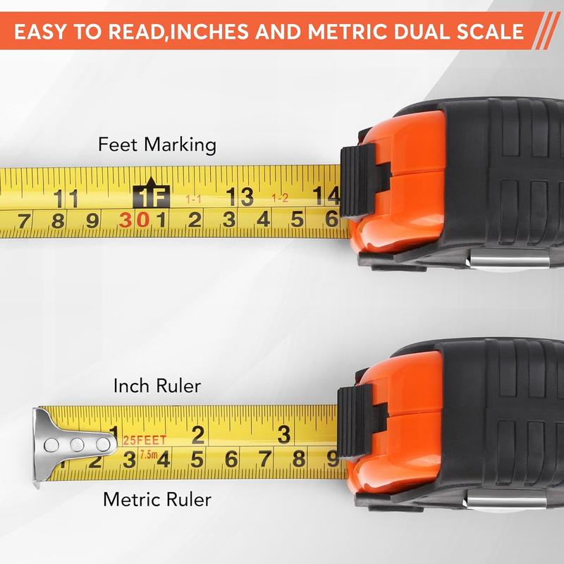 Product Introduction of Tape Measure, 1 Count Carpenter Gift, Ideal Christmas Gift, Tape Measure Tool for Dad and Grandpa, Office Measuring Supplies 2