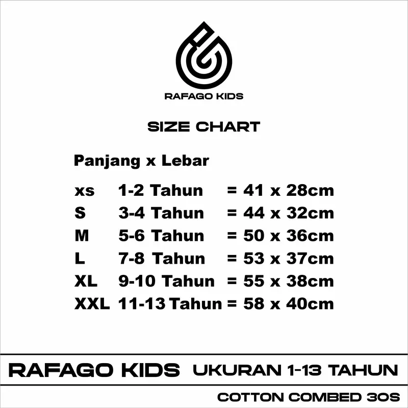 Rafago Kids Kaos Baju Anak Distro Street Racing Usia 1-13 Tahun 5