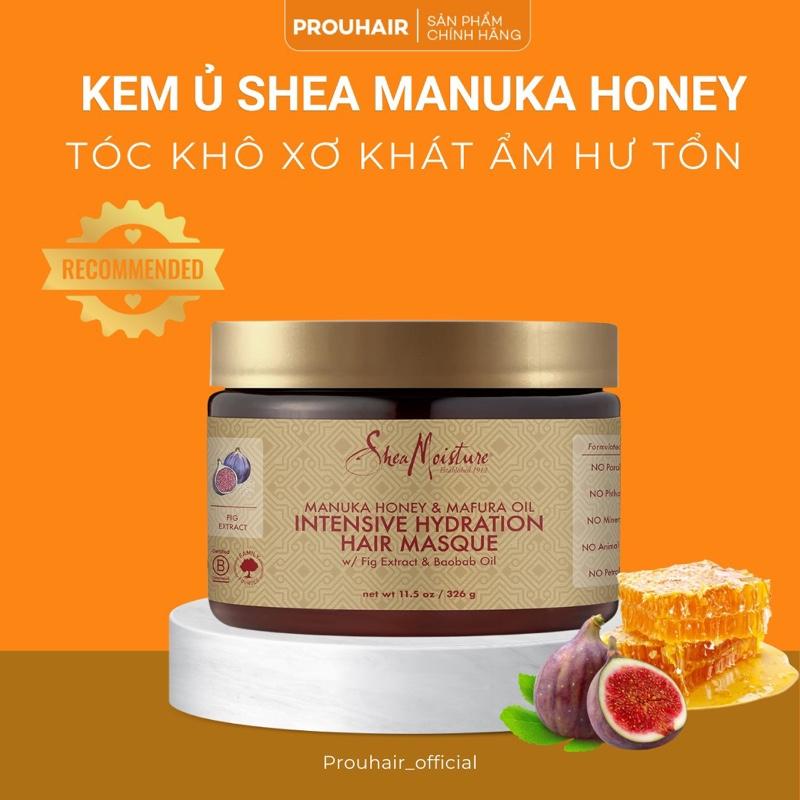 [PROUHAIR] Kem Ủ Tóc SHEAMOISTURE MANUKA HONEY & Mafura Oil Intensive Hydration Masque 326g Cho Tóc Khô Sơ  - Khát Ẩm - Giúp Cấp Ẩm Sâu, Giảm Xơ Rối & Phục Hồi Tóc Hiệu Quả (Chăm Sóc Tóc Dưỡng Tóc Nữ Women)
