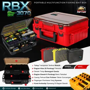 BOX UNTUK MANCING RIPTIDE BOX RBX-3070 TACKLE BOX MATERIAL COPOLYMER POLYPROPYLENE BOX PERALATAN UMPAN PANCING