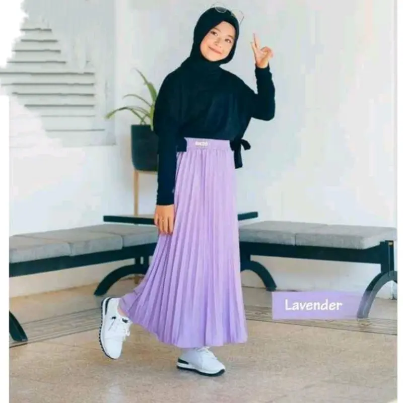 PAKET 4 PCS ROK PLISKET ANAK USIA 6-10 TAHUN Fashion 1