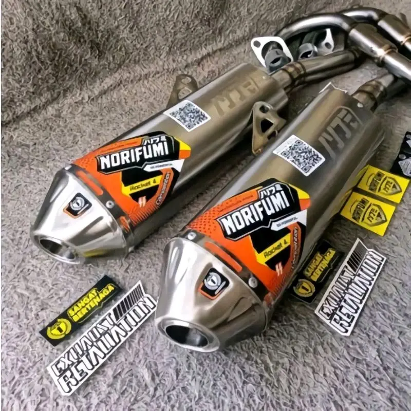 Knalpot racing NORIFUMI ROCKET 4 NEW KOMPETISI KLX150S L G BF DTRACKER CRF150L WR 155 bulat kamera Motor Motorcycle Silincer