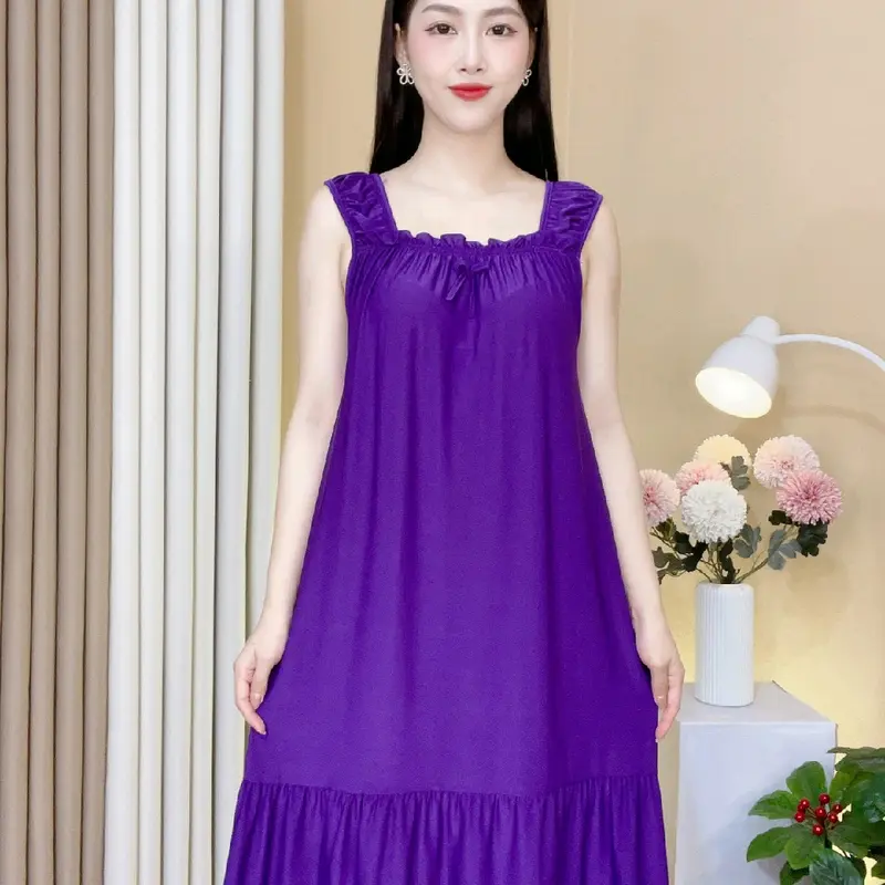Đầm nhún vai thun lạnh 40-100kg 0