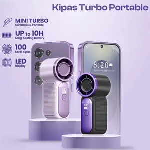 Mini Kipas Angin Portable 20000rpm High Speed Kipas Portable Mini Tahan Lama 3000mAh Strong Wind Kipas Angin Kecil