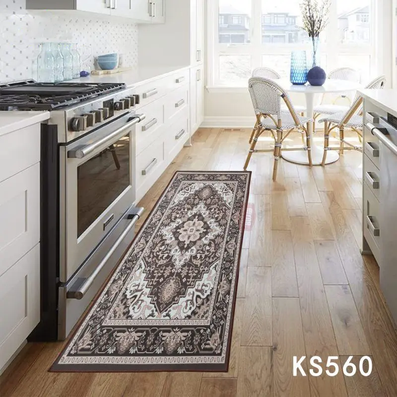 Karpet 5D Runner Carpet Kitchen mat Rugs Floor Mat Gulung Heritage Crystal Velvet  Tatami Anti Slip Nordic6914